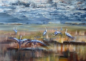 Wattled Cranes